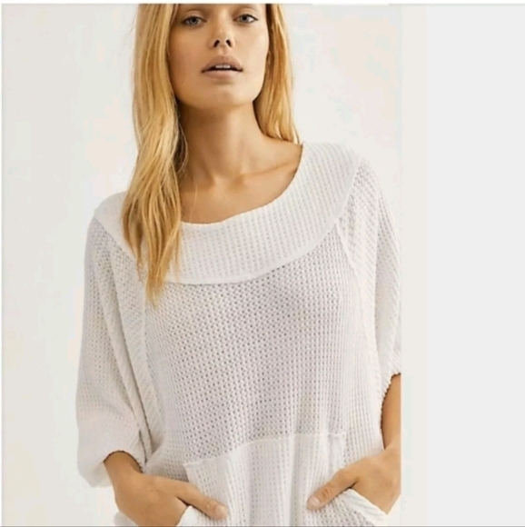 Free People We The Free Westend Thermal Top white sz Xs - Picture 1 of 8